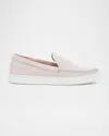 Frye Ivy Venetian Suede Sporty Loafers In Ivory