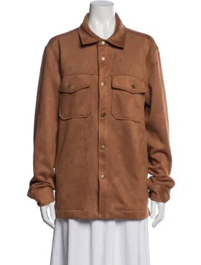 Pre-owned Frye Jacket In Brown