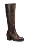 Frye Jean Leather Tall Boots In Chocolate Brown