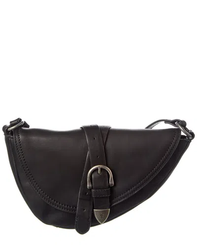 Frye Jean Leather Saddle Bag In Black