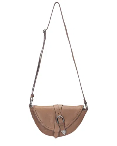 Frye Jean Leather Saddle Bag In Brown