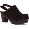 Frye Jessica Suede Slingback Clogs In Brown