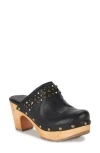 Frye Jessica Stud Platform Clog In Black Oyster Leather