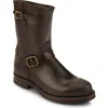 Frye John Addison Engineer Boot In Brown