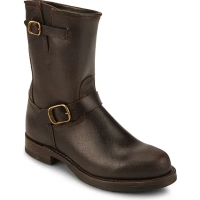 Frye John Addison Engineer Boot In Brown