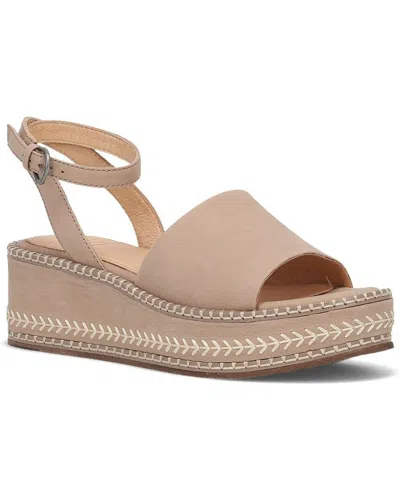 Frye Joy Ankle Strap Leather Sandal In Neutral