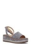 Frye Joy Ankle Strap Leather Sandal In Blue Ash
