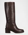 Frye Kate Leather Pull-on Boots In Brown