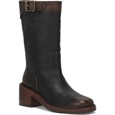 Frye Kate Moto Mid Leather Boot In Brown