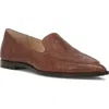 Frye Kenzie Leather Moc-toe Loafers In Cognac - Oyster