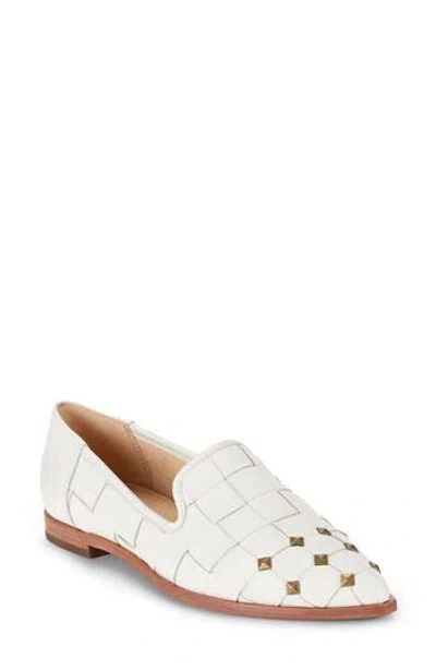 Frye Kenzie Studded Loafer In White