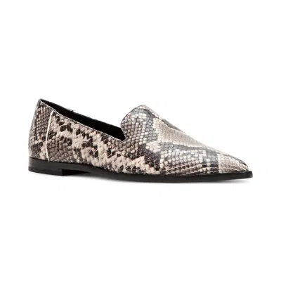 Frye Kenzie Venetian Womens Snake Print Pointed Toe Loafers In Gray