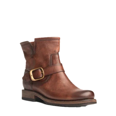 Pre-owned Frye Ladies Veronica Redwood Western Booties 3470544-rdd In Brown