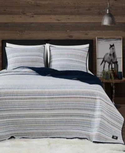 Frye Layton Yarn Dyed Cotton Quilt Set In Gray