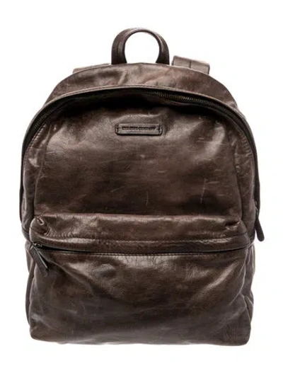 Pre-owned Frye Leather Backpack In Brown