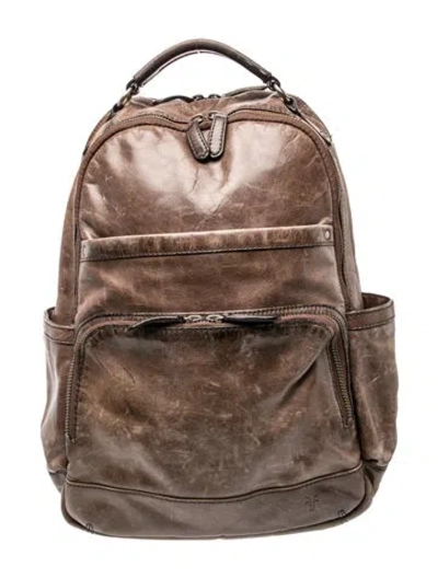 Pre-owned Frye Leather Backpack In Brown