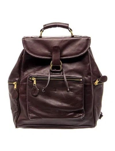 Pre-owned Frye Leather Backpack In Brown
