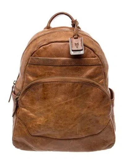 Pre-owned Frye Leather Backpack In Brown