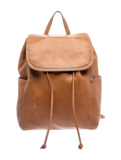 Pre-owned Frye Leather Backpack In Brown
