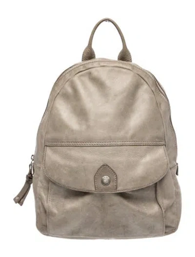 Pre-owned Frye Leather Backpack In Grey