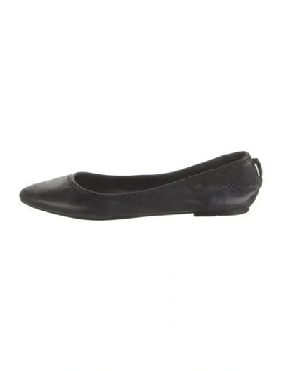 Pre-owned Frye Leather Ballet Flats In Black