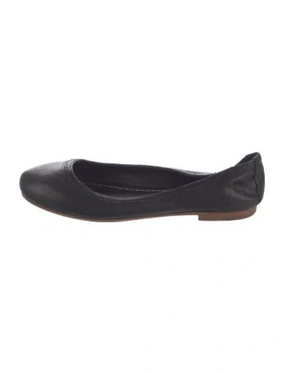 Pre-owned Frye Leather Ballet Flats In Blue