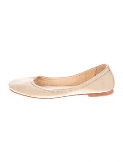 Pre-owned Frye Leather Ballet Flats In Brown