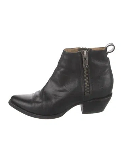 Pre-owned Frye Leather Boots In Black