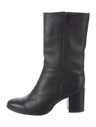 Pre-owned Frye Leather Boots In Black