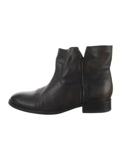 Pre-owned Frye Leather Boots In Black