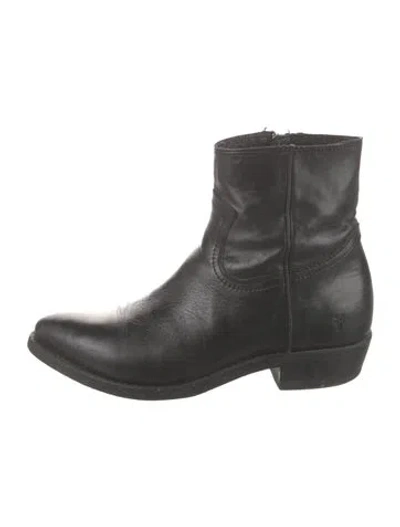Pre-owned Frye Leather Boots In Black