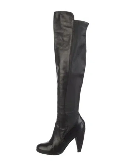 Pre-owned Frye Leather Boots In Black
