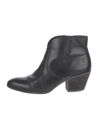 Pre-owned Frye Leather Boots In Black