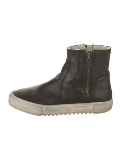 Pre-owned Frye Leather Boots In Black