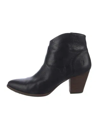 Pre-owned Frye Leather Boots In Black