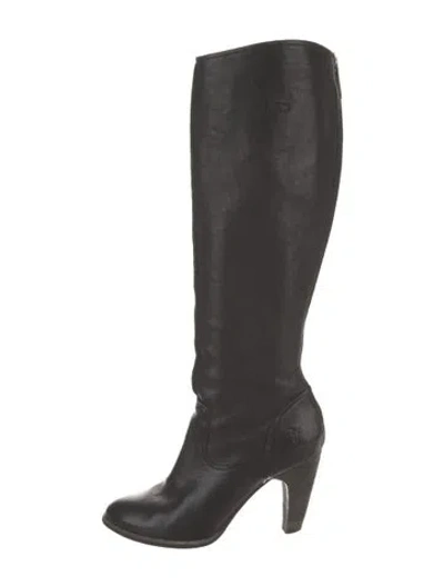 Pre-owned Frye Leather Boots In Black