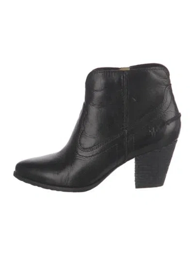 Pre-owned Frye Leather Boots In Black