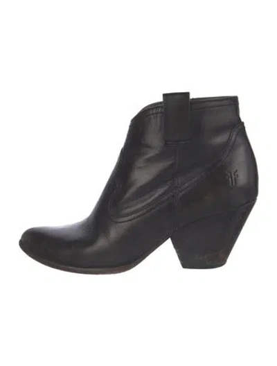Pre-owned Frye Leather Boots In Black