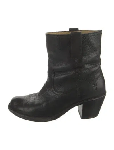 Pre-owned Frye Leather Boots In Black
