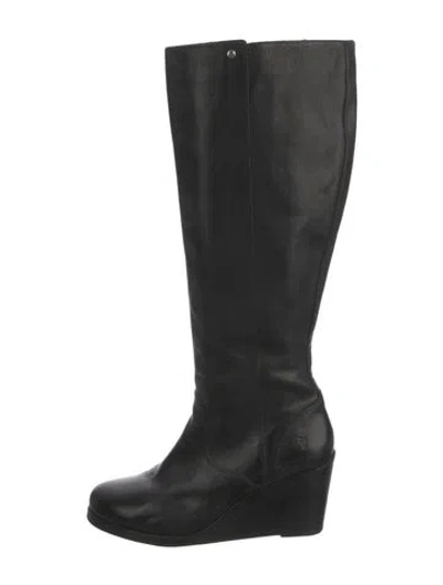 Pre-owned Frye Leather Boots In Black