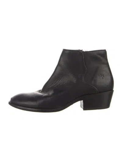 Pre-owned Frye Leather Boots In Black