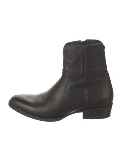 Pre-owned Frye Leather Boots In Black