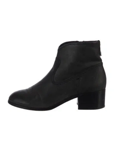 Pre-owned Frye Leather Boots In Black