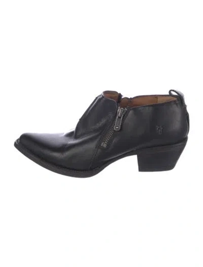 Pre-owned Frye Leather Boots In Black