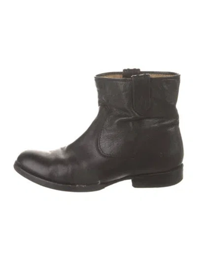 Pre-owned Frye Leather Boots In Black