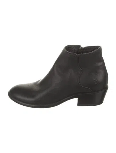 Pre-owned Frye Leather Boots In Black