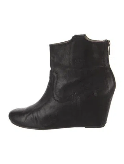 Pre-owned Frye Leather Boots In Black