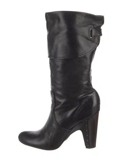 Pre-owned Frye Leather Boots In Black