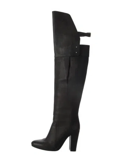 Pre-owned Frye Leather Boots In Black