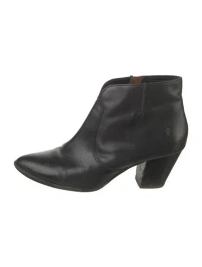 Pre-owned Frye Leather Boots In Black